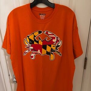 Gildan Orange Crab Graphic Men's T-Shirt